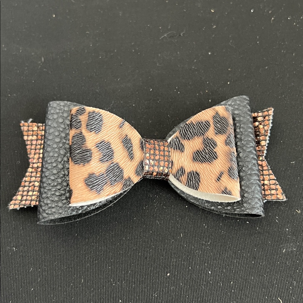 Animal Leopard Print Hair Bow
